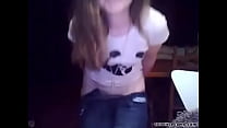 Teen exhibiting on cam, naked as a jaybird.