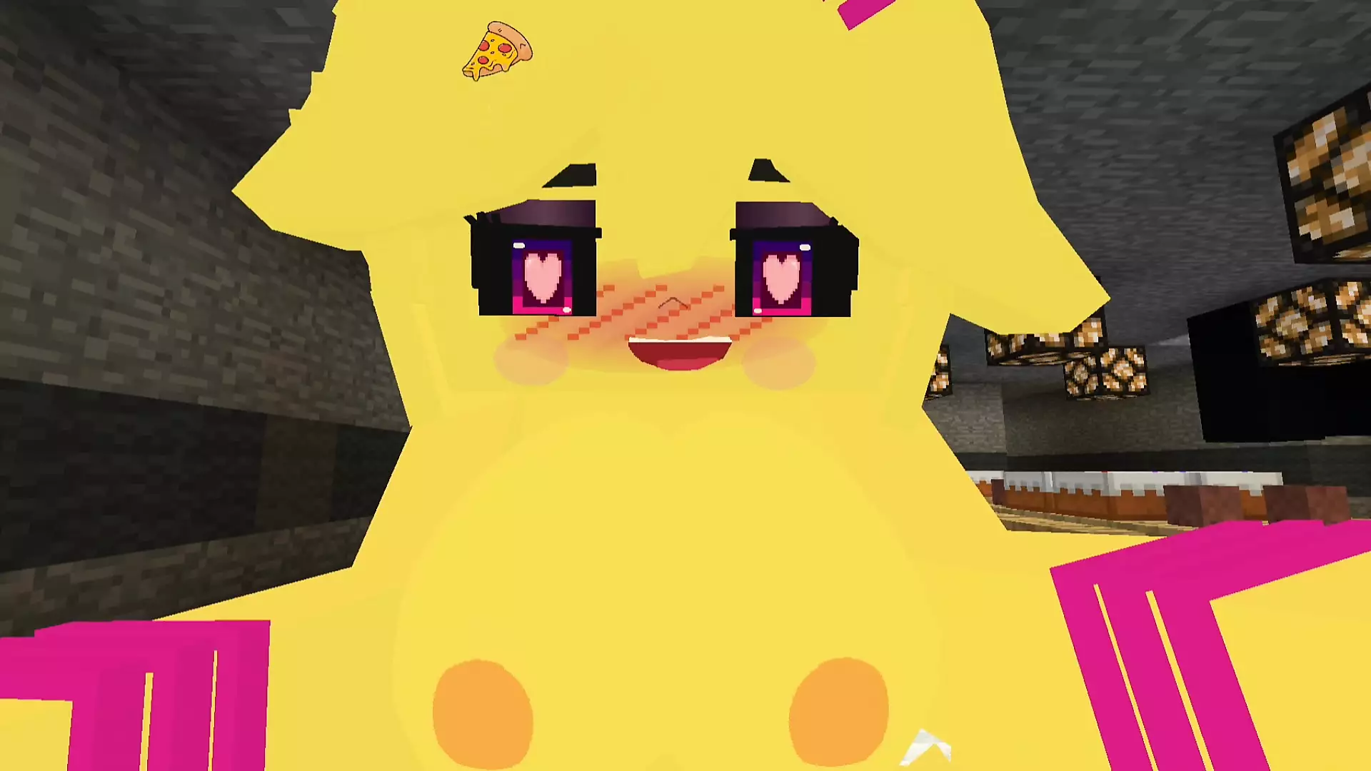 In Minecraft Fapcraft, I smash it with Fazclaire’s Nightclub Chiku. Boob-grabbing madness.